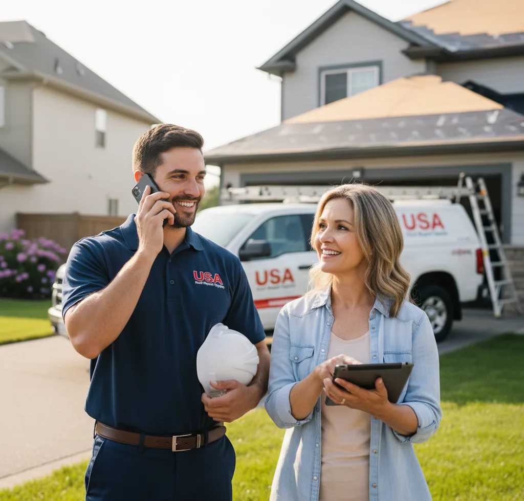 USA Roof Repair Experts customer support in Bluemont
